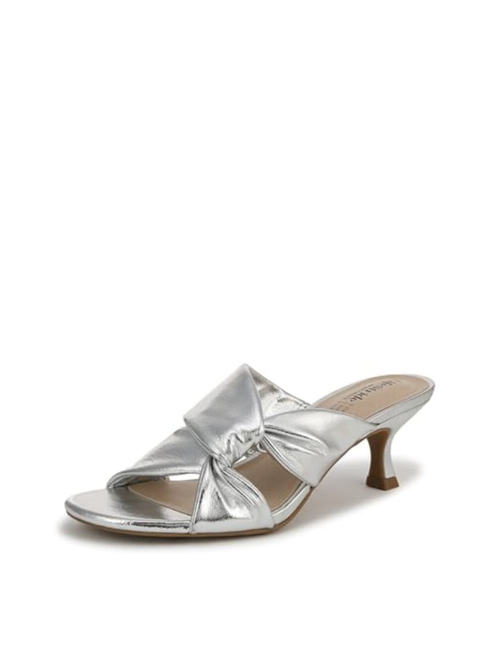 LifeStride Nori Heeled Sandal Slide Twist Knot PU 2 1/8 Inch Dressy
